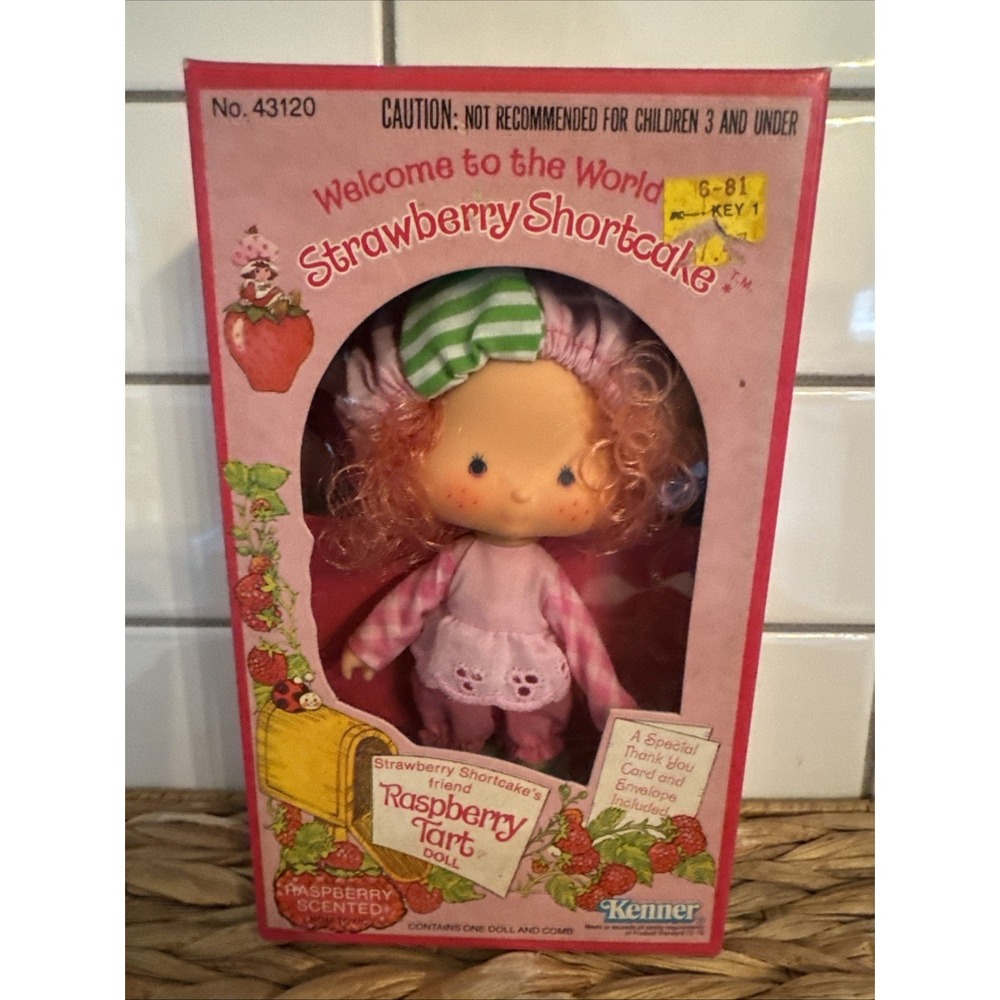 🍓Vintage (1980) Strawberry Shortcake Raspberry Tart Doll W/Comb NIB